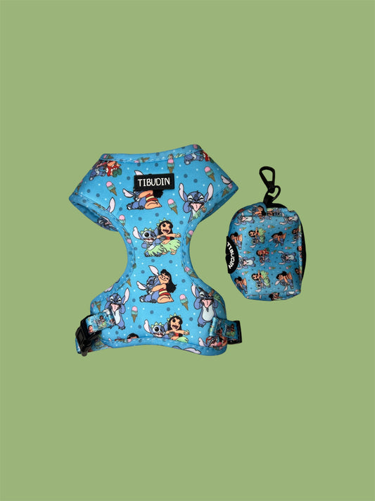 Pack arnés ajustable y portabolsas